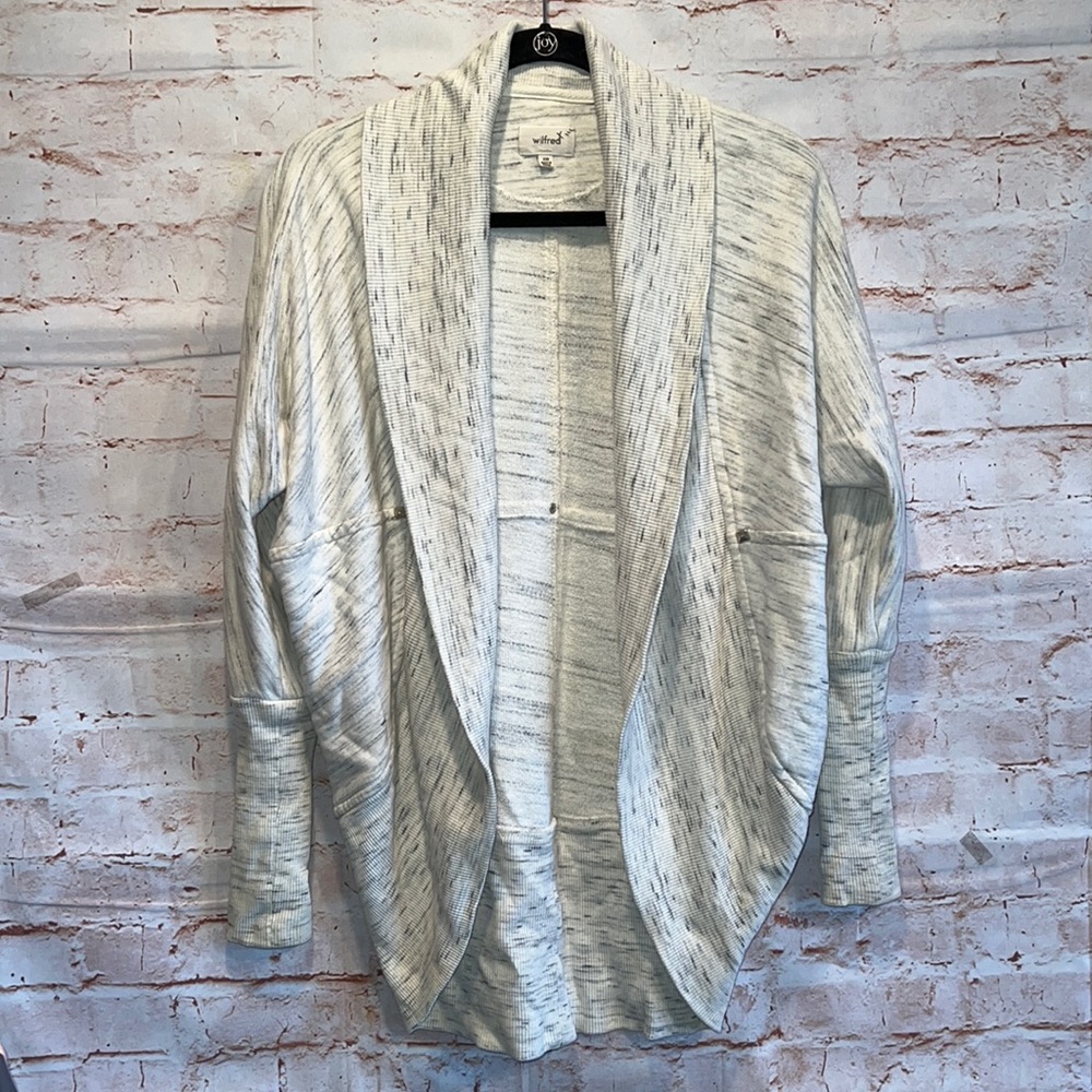 Wilfred Diderot Sweater open cardigan space dye cream xxs oversized ribbed cuffs